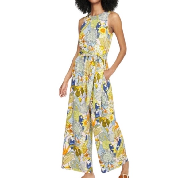 J. McLaughlin Pants - NWOT J. McLaughlin Rebekka Jumpsuit in Parotta Tropical paradise print